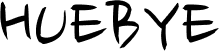 Personal Logo of HUEBYE a text logo in uppercase letters that consists of the name of the company